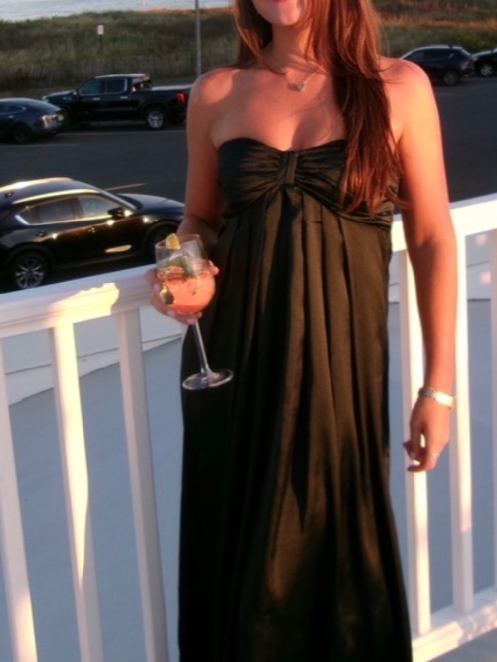Lulus Green Pleated Maxi Dress